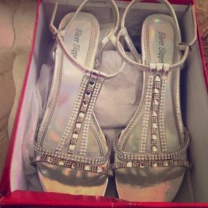 Silver slippers